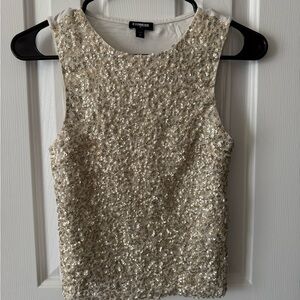 Express Gold Sequin Camisole